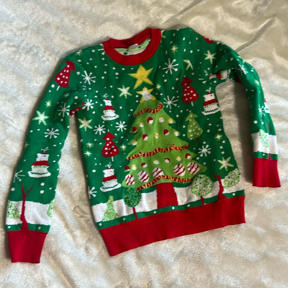 Boys Ugly Christmas Sweater Xmas LED Light up Sweatshirt Girls Long Sleeve Knit